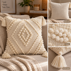 Handmade Boho Tufted Pillow